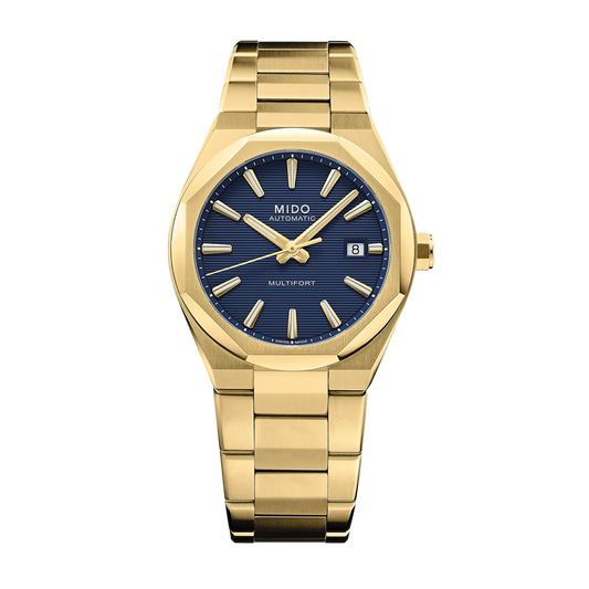Mido Multifort 8 One Crown Gold Blue