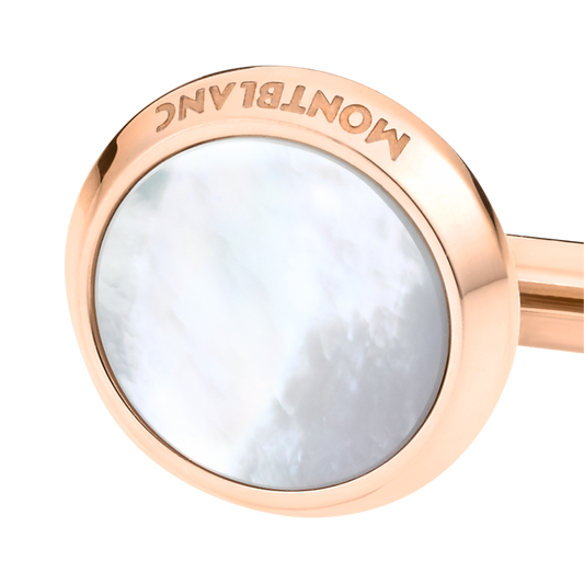 Montblanc Meisterstuck Rose Gold PVD Mother-of-Pearl Cufflinks