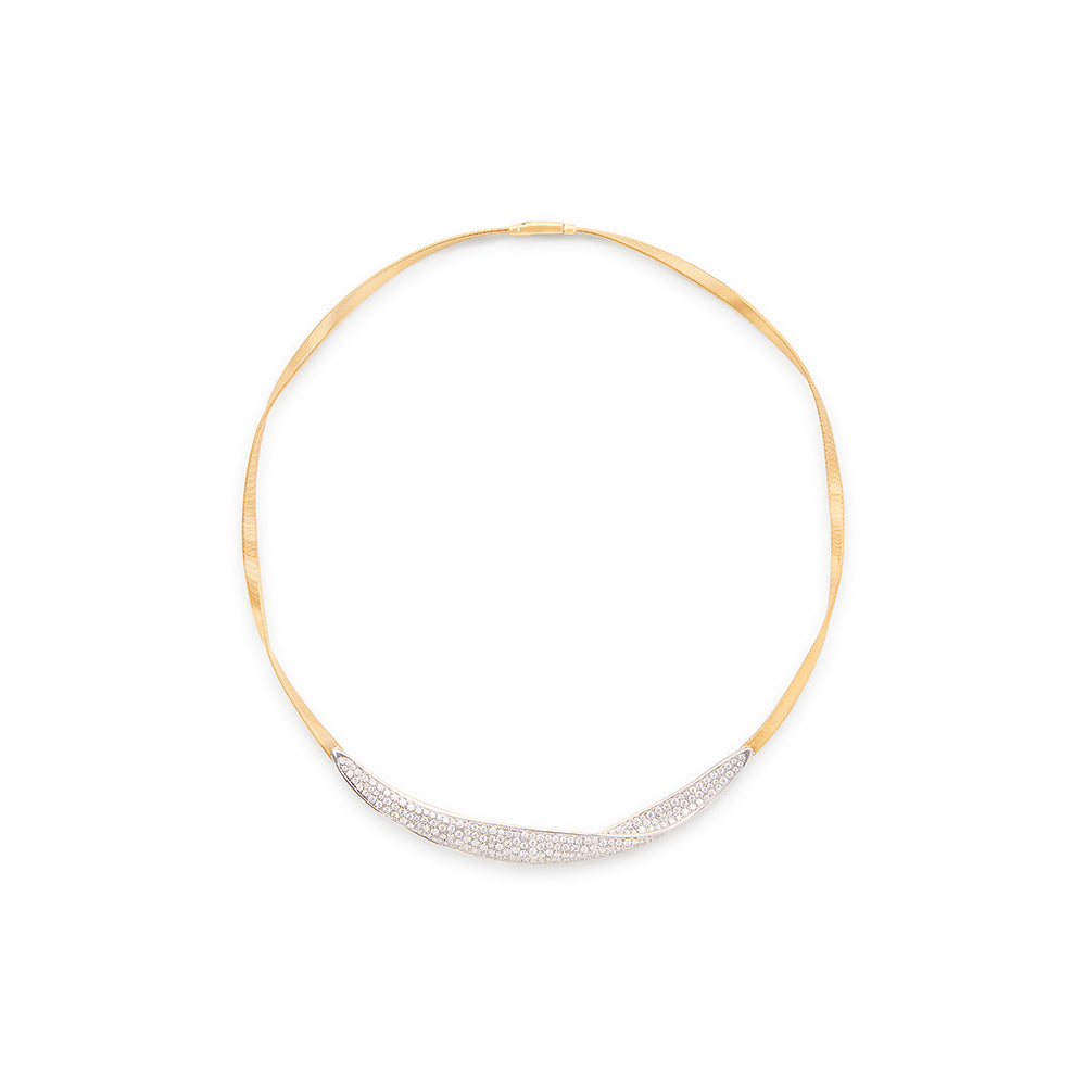 Marco  Marco Bicego Marrakech Diamond Crossover Necklace | King Jewelers
