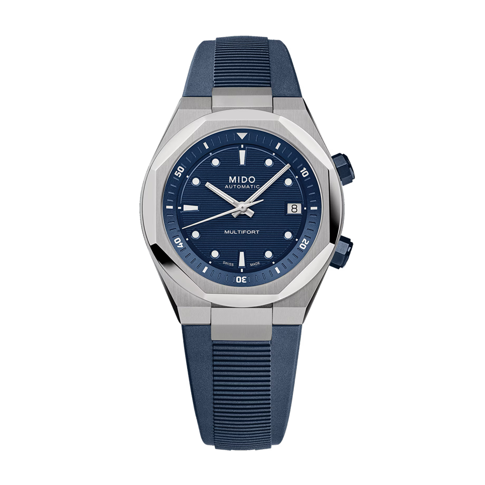 Mido Multifort 8 Two Crowns Blue Dial Strap | King Jewelers