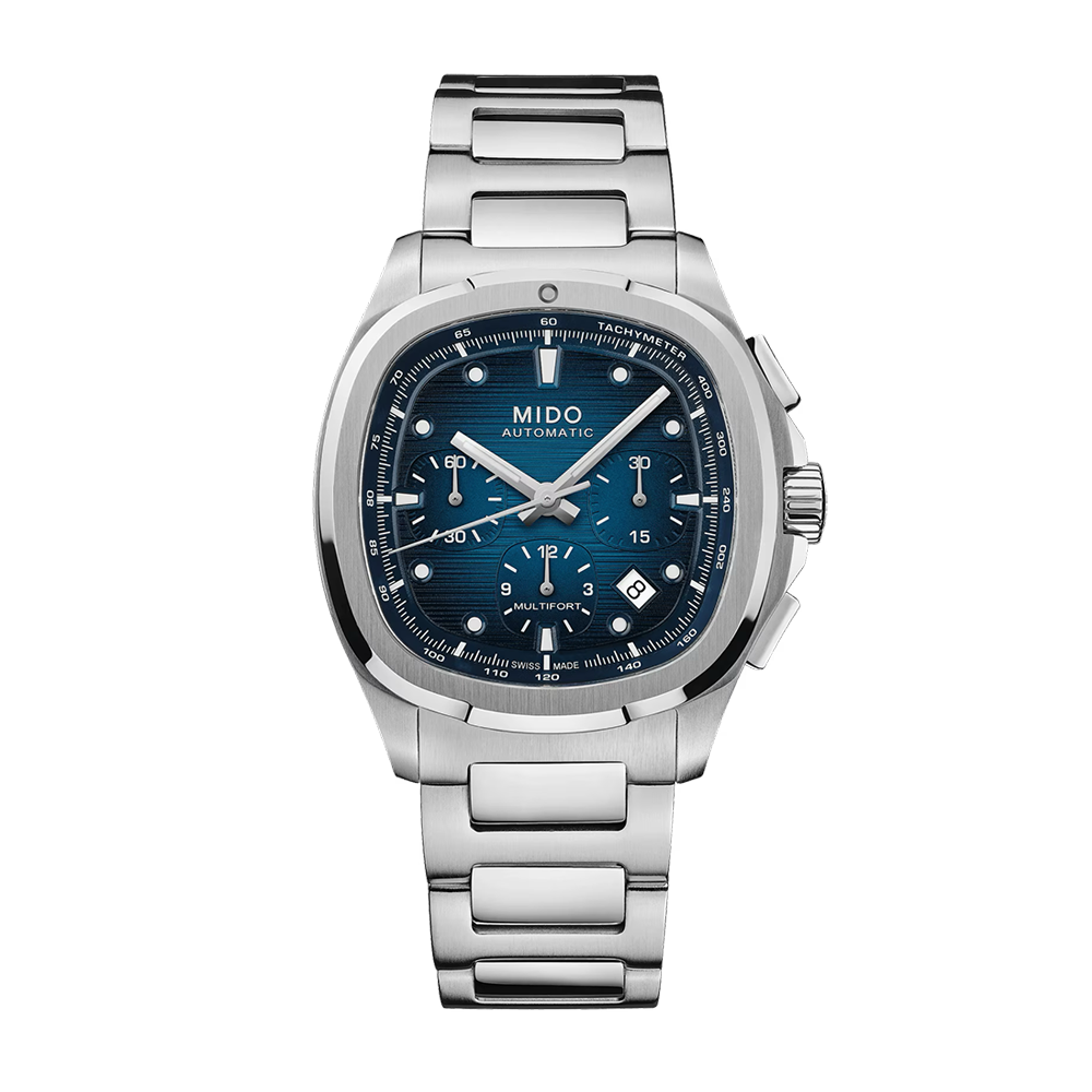 mipo様 Mido Multifort TV Chronograph 42mm Blue Dial | King Jewelers