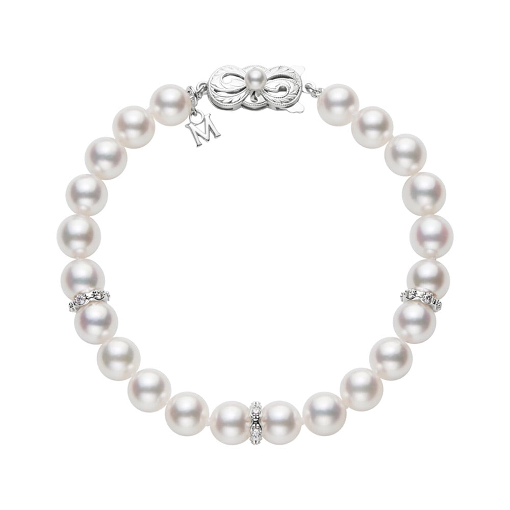 a*i様 〖MIKIMOTO〗 ブレスレット Mikimoto 7.5-9mm A Akoya Pearl Strand Bracelet | King Jewelers