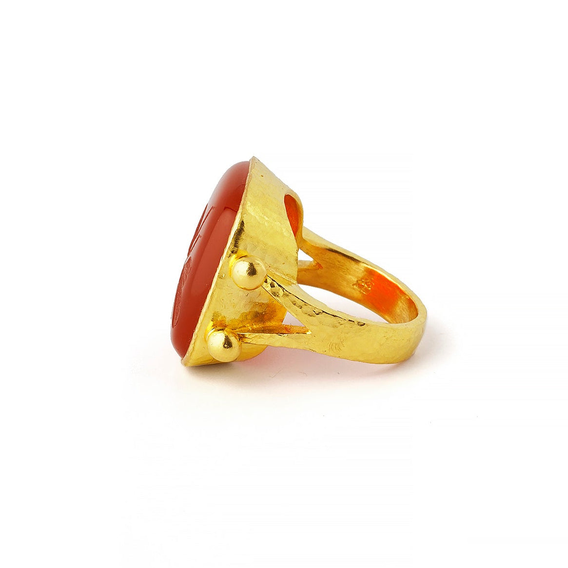 Elizabeth Locke Carnelian Bee Ring