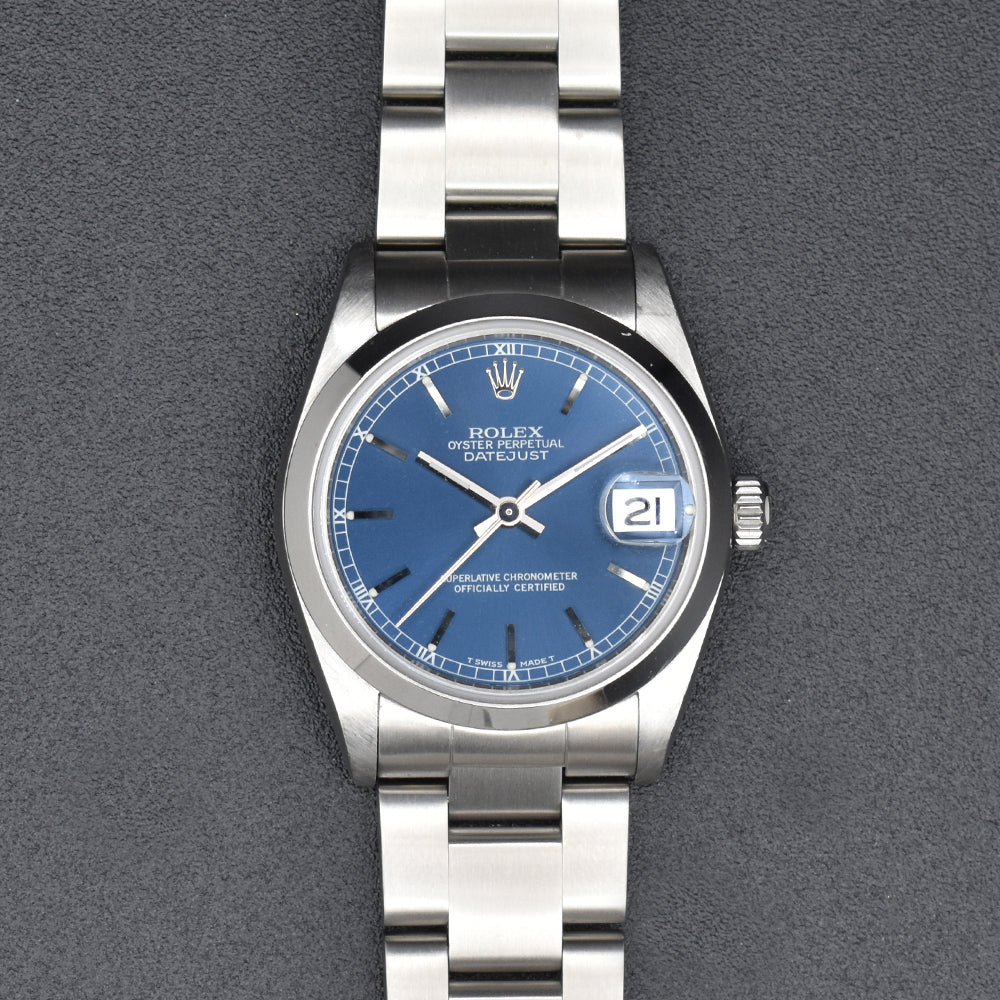 Pre Owned Rolex Medio Datejust Pre Owned Rolex Datejust 31 Blue
