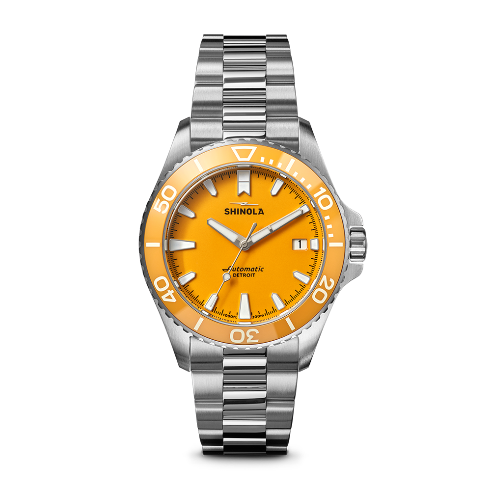 ko shino様 Shinola Monster Lake Huron 39mm Sun Lake Yellow Dial Stainless