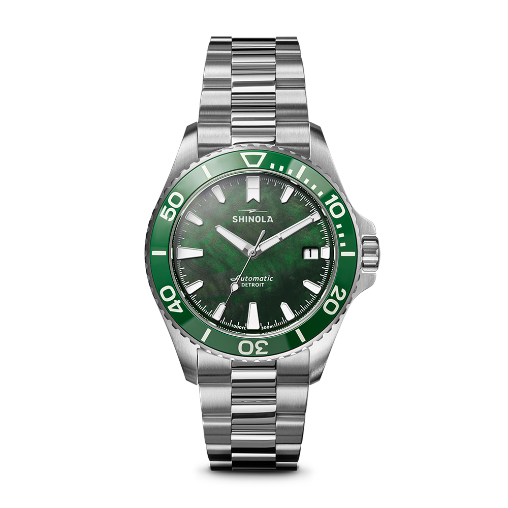 ko shino様 Shinola Monster Lake Ontario 39mm Green Mother of Pearl Dial