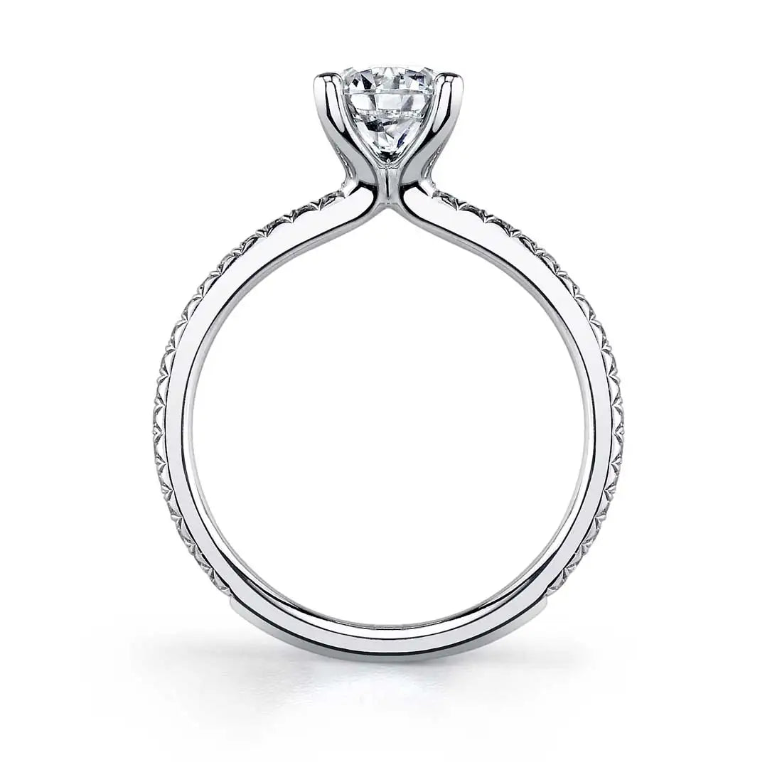 Sylvie Adorlee 14K White Gold Classic Round Engagement Ring Mounting