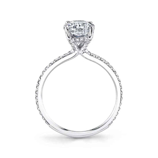 Sylvie Maryam 18K White Gold Round Engagement Ring Mounting