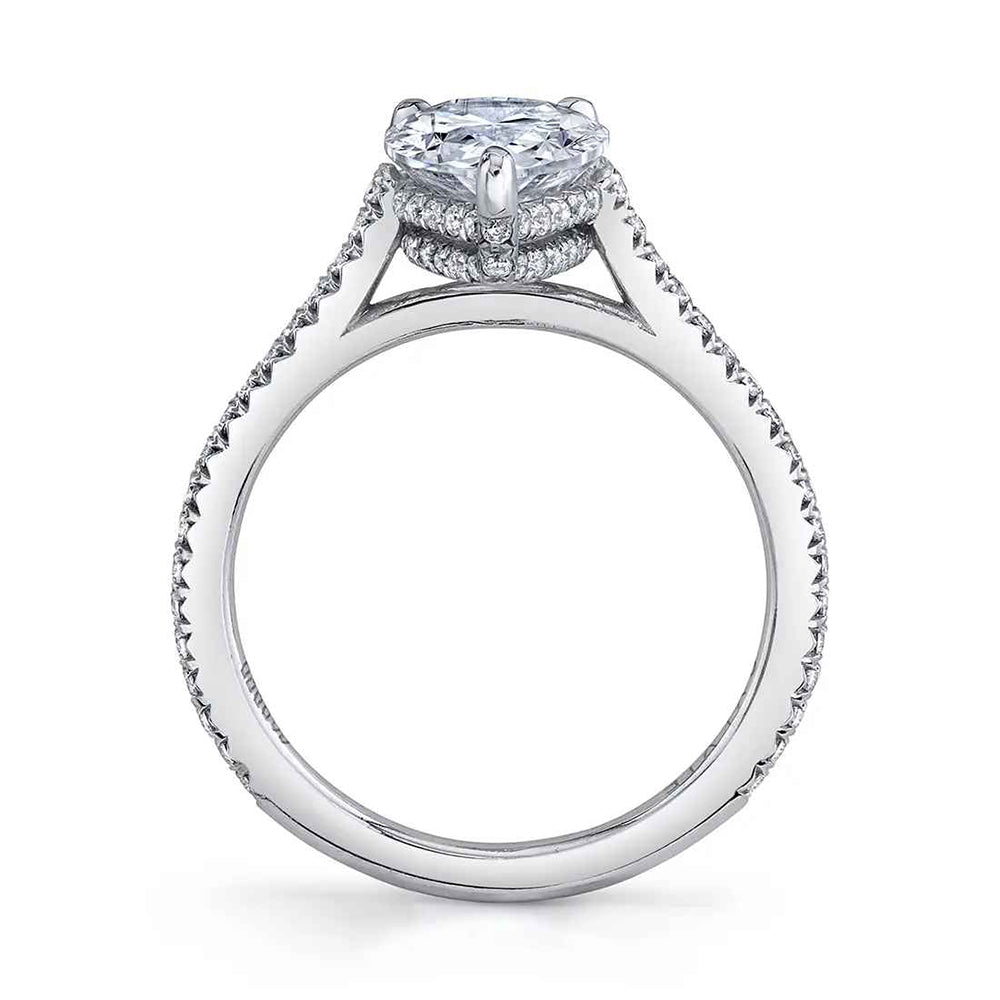 Sylvie Steffi 18K White Gold Engagement Ring Mounting