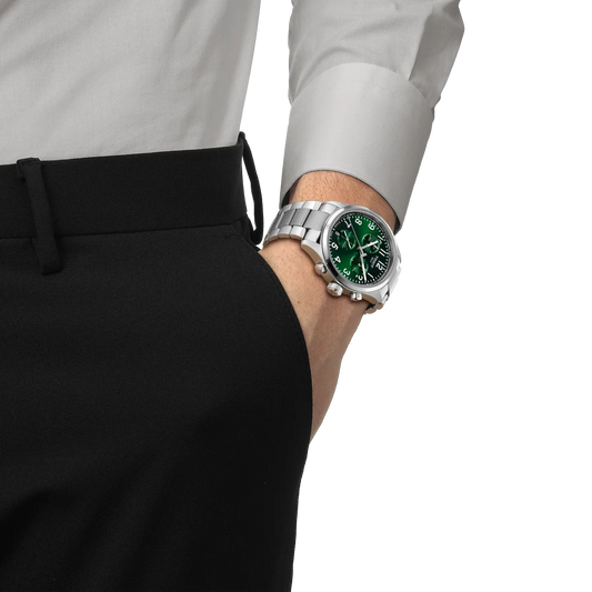 Tissot Chrono L Classic 42mm Green Dial Stainless Steel