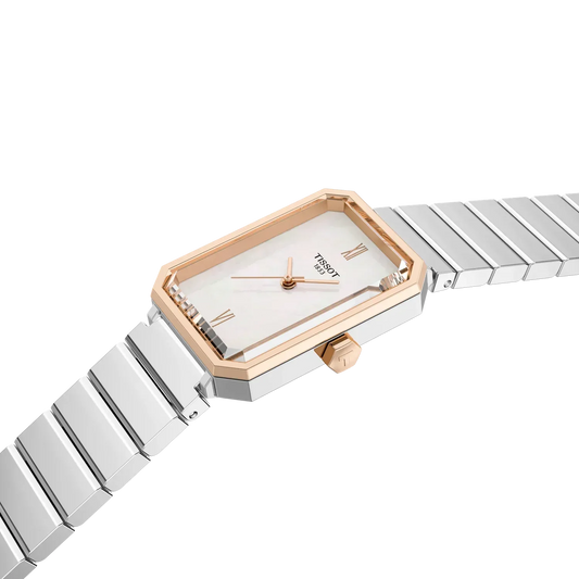 Tissot SRV 30mm Mother of Pearl Dial Carnation Gold PVD Watch