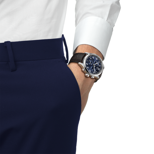 Tissot Chrono L Classic 42mm Blue Dial Leather Strap