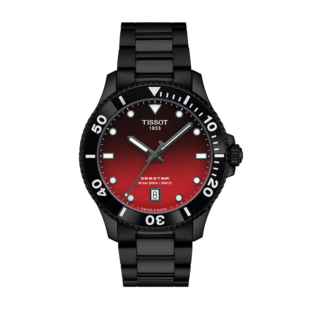 Tissot Seastar 1000 Quartz 40mm Gradient Red | King Jewelers