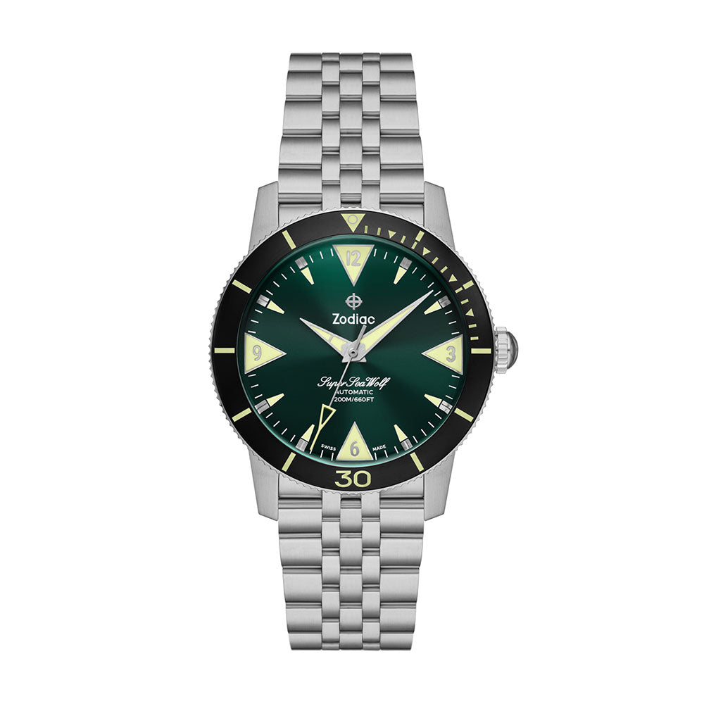 Zodiac Super Sea Wolf Skin Diver Green | King Jewelers