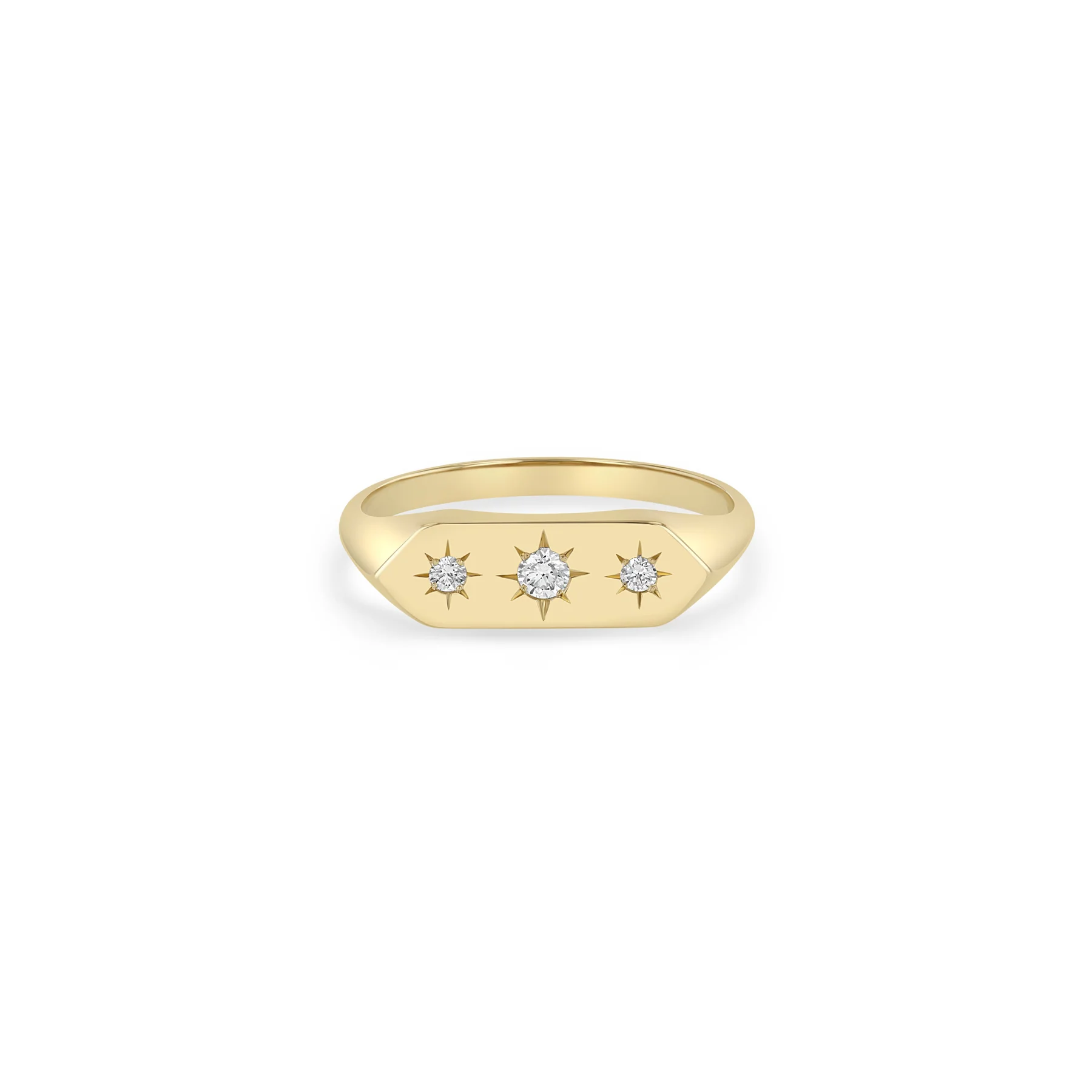 Zoe Chicco Star Set Diamond Signet Ring | King Jewelers