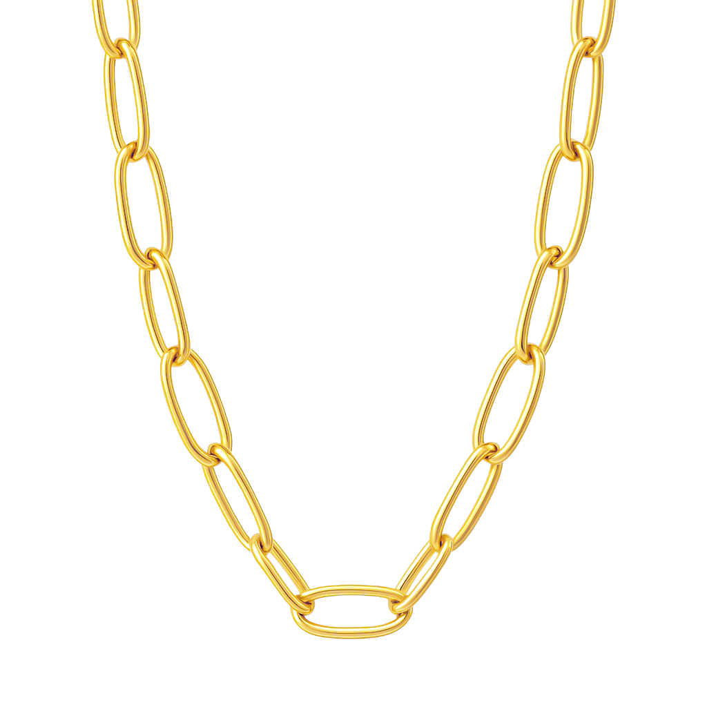 Antonio Papini 18" Oval Link Chain Necklace 18K Yellow Gold