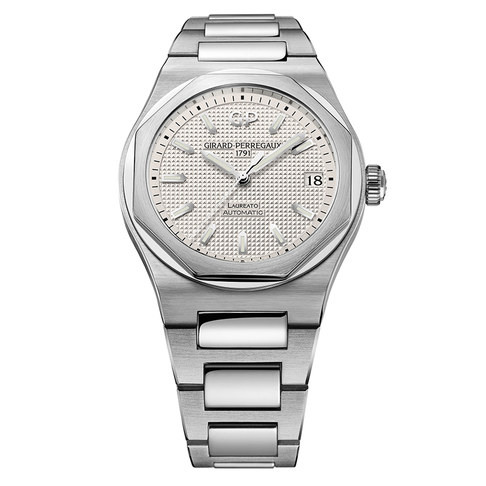Girard Perregaux Laureato Watch Silver | King Jewelers