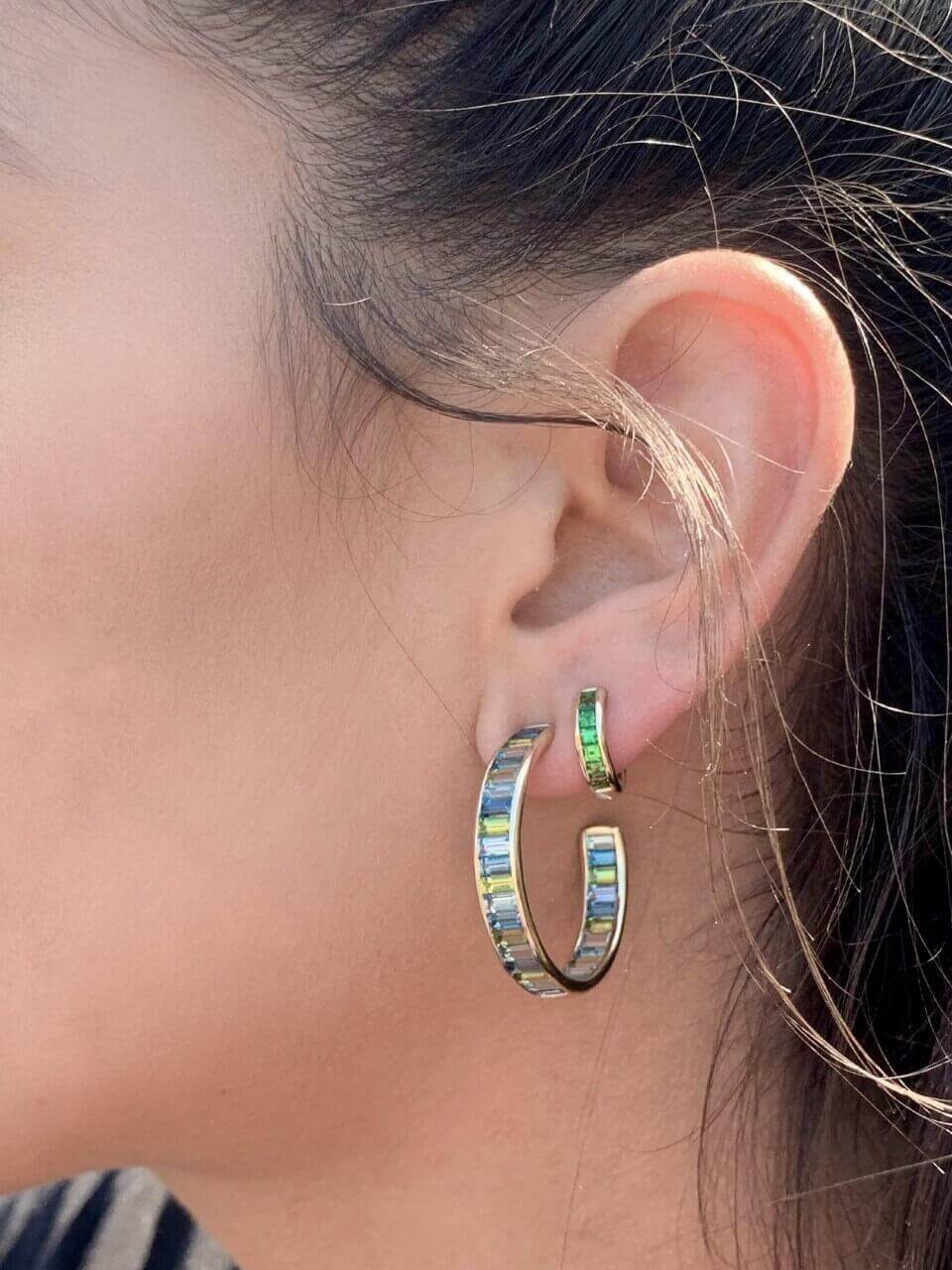 Rainbow Hoop Earrings