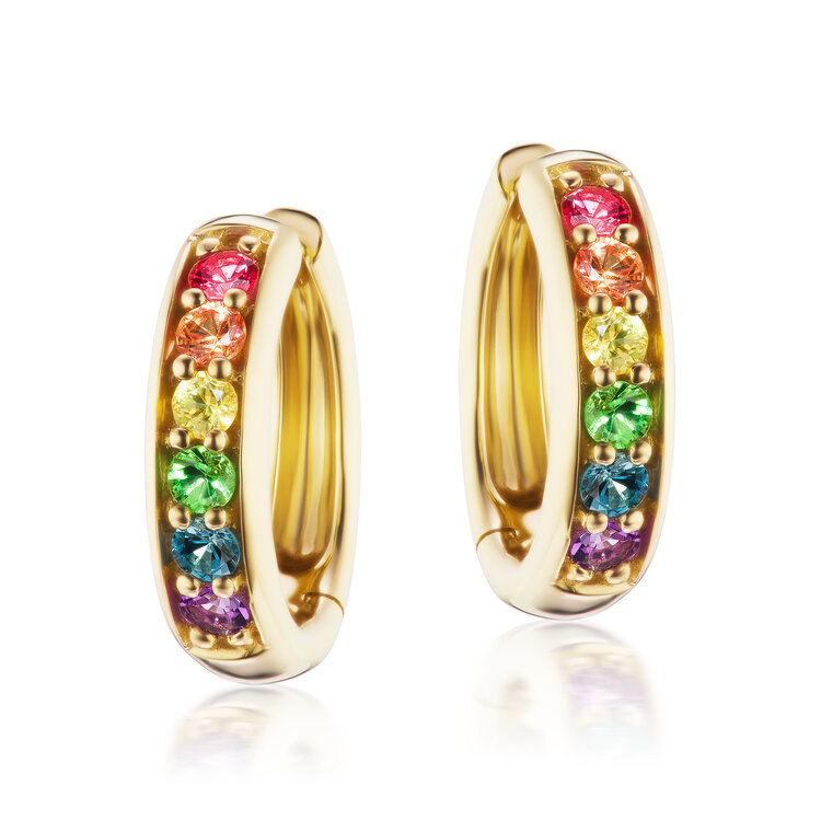 Jane Taylor Rainbow Huggie Hoops