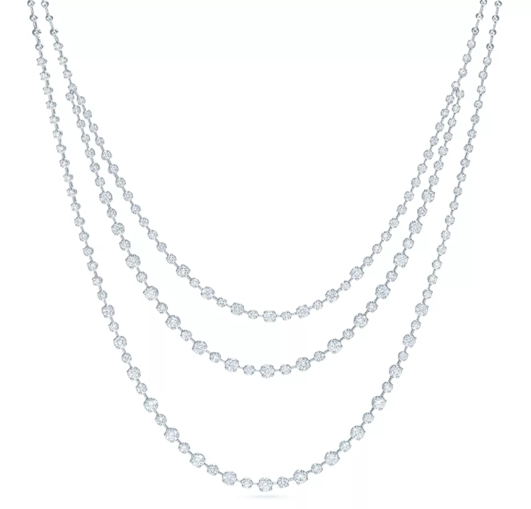 kwiat diamond 3 strand necklace