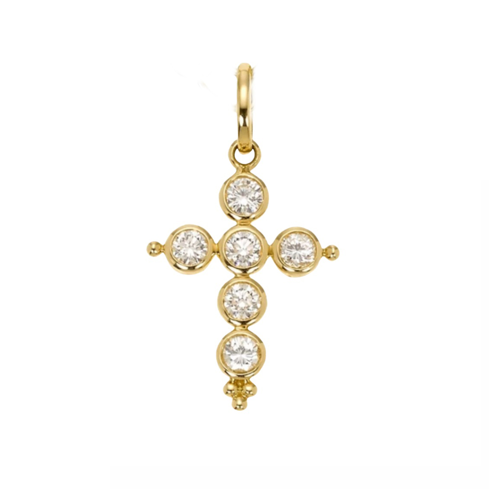 Temple St Clair Classic Diamond Cross Pendant | King Jewelers