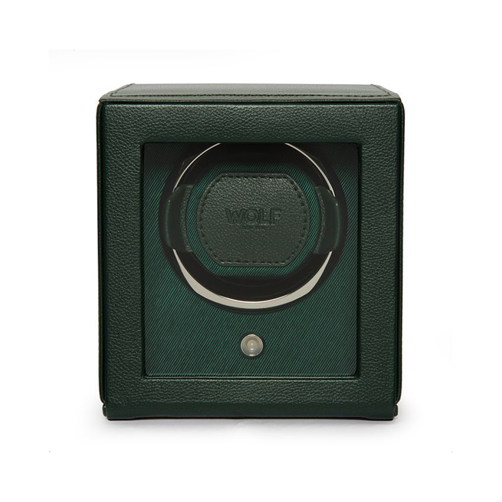 Wolf Cub Single Watch Winder With Cover Green