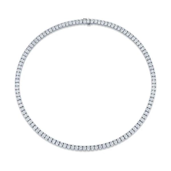 Norman Silverman Oval Diamond Riviera Necklace