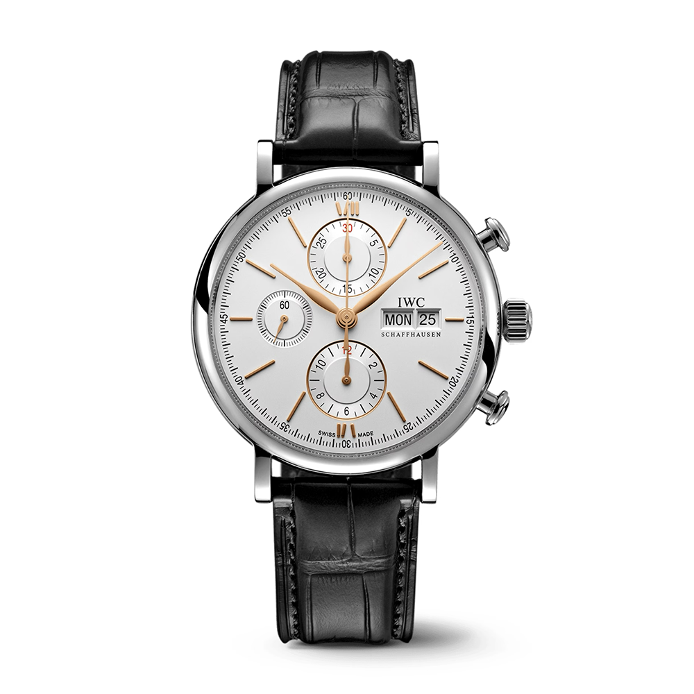 IWC Portofino Chrono 42 Silver Dial Leather King Jewelers