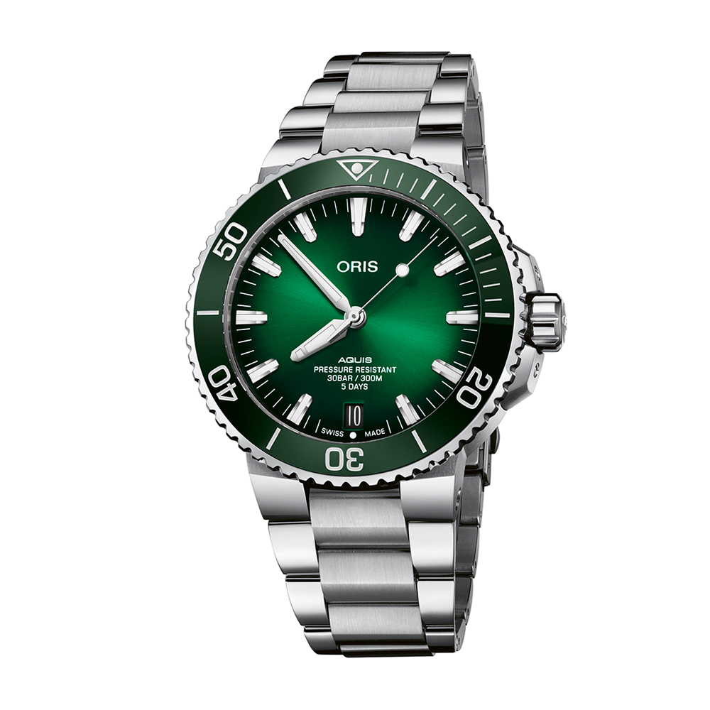 Oris Aquis Date 400 Green Dial 43.5 King Jewelers