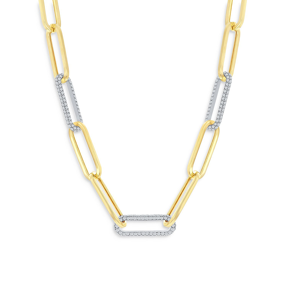 The Diamond Paperclip Necklace- 20% OFF!