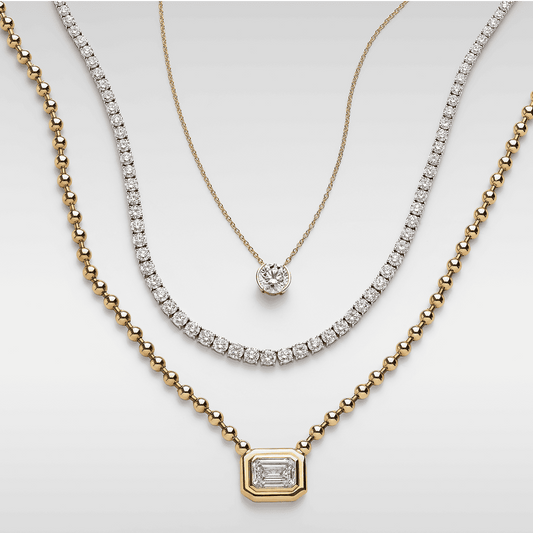 lab diamond necklaces
