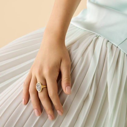 18KY GOLD 0.6 CTW DIAMOND RING