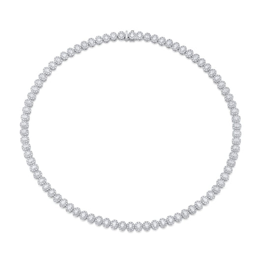 DIA HALO NECKLACE