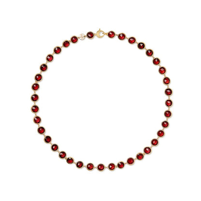 18K GARNET NECKLACE