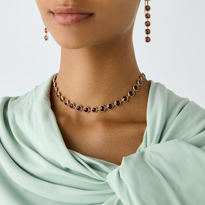 18K GARNET NECKLACE