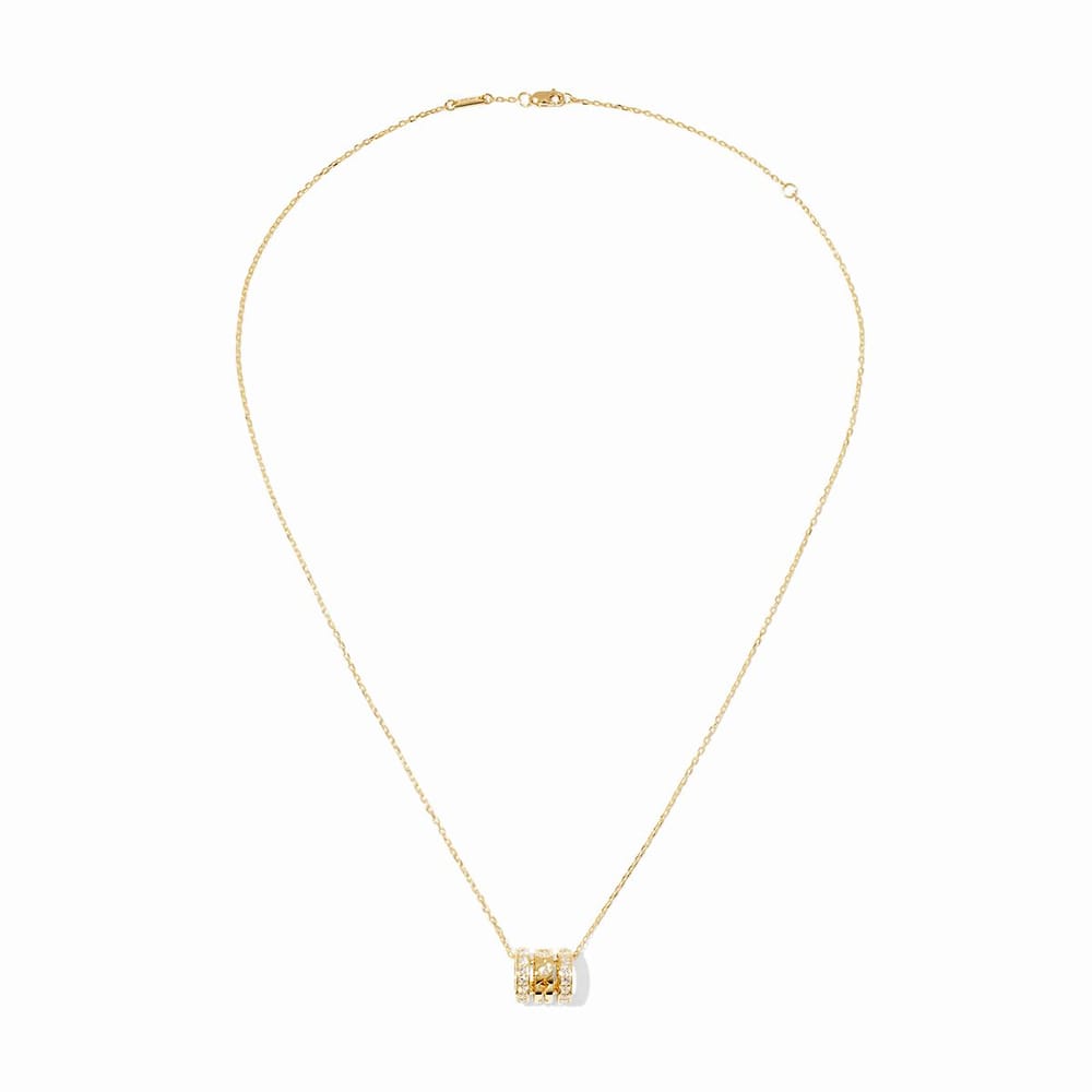 PULSE PAVED 3 ROWS DIAMOND PENDANT