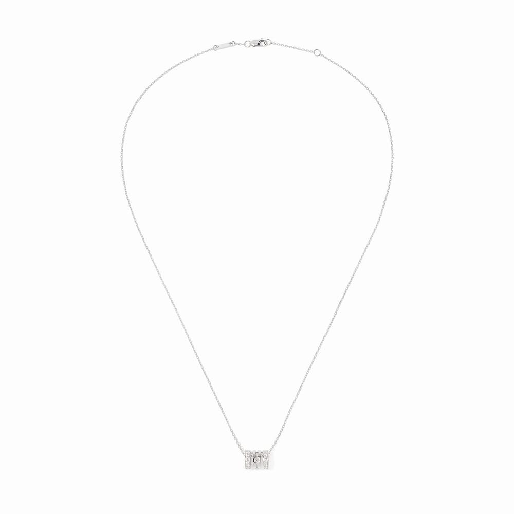 PULSE SMALL PAVED 3 ROWS DIAMOND PENDANT