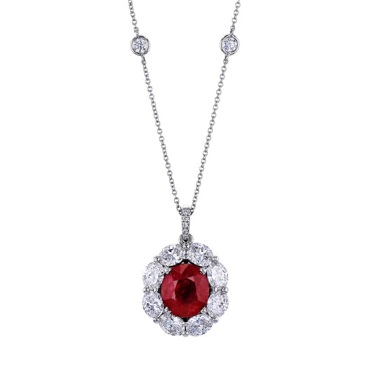 RUBY HALO PENDANT