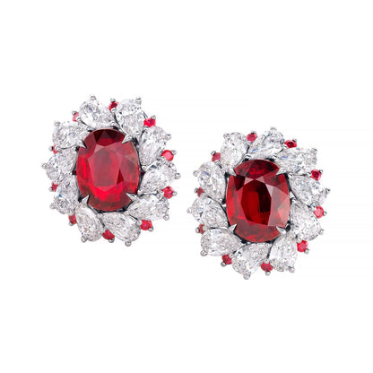 RUBY/DIA EARRINGS