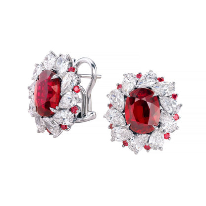 RUBY/DIA EARRINGS
