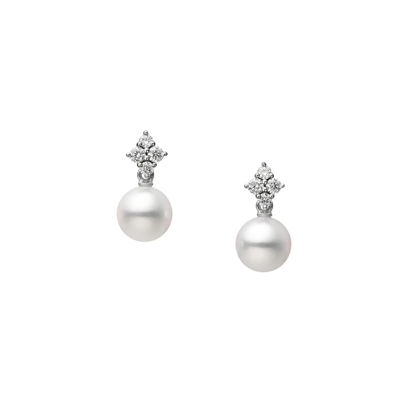 AKOYA/DIA STUDS