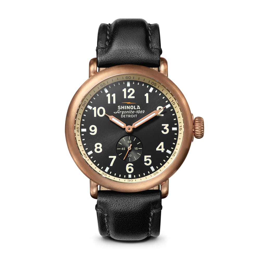 43MM BRONZE RUNWELL BLACK