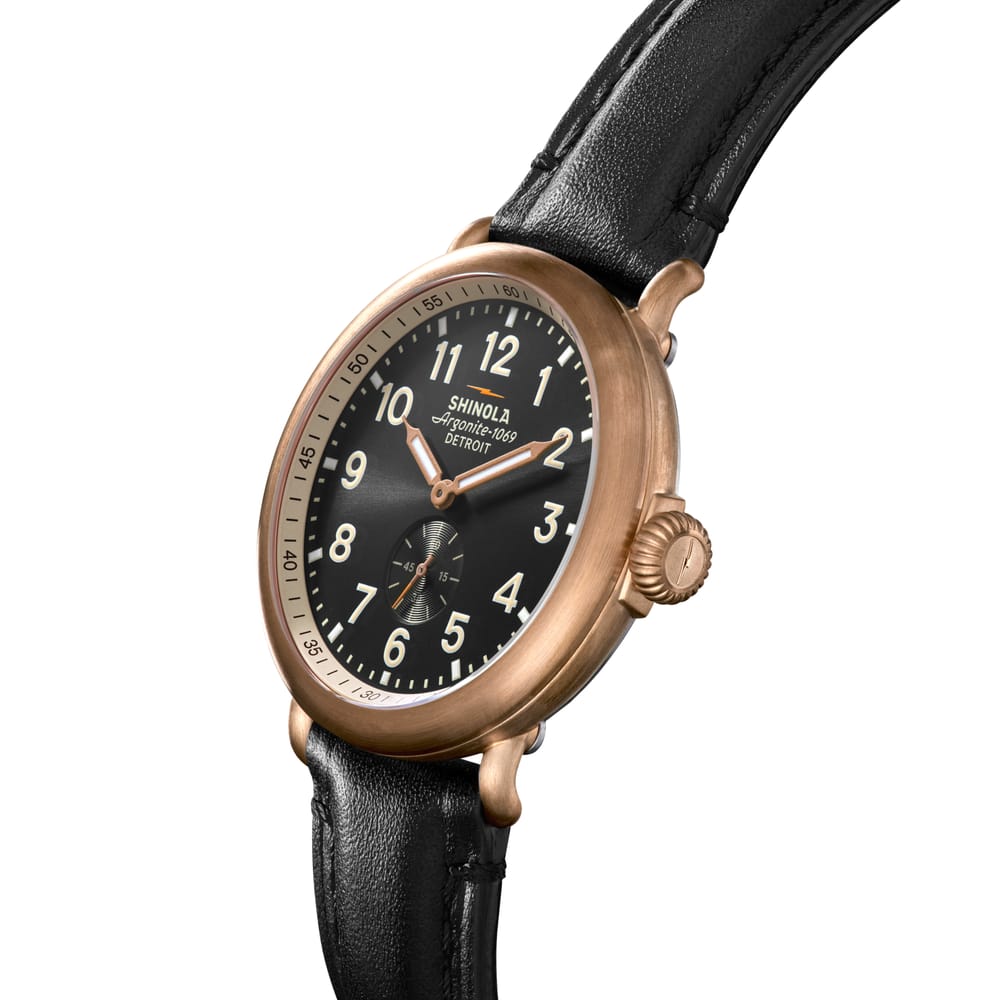 43MM BRONZE RUNWELL BLACK