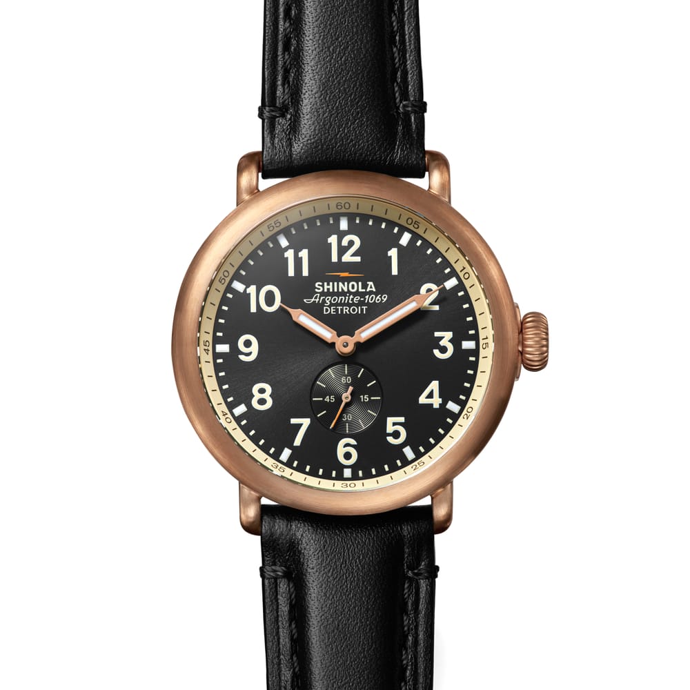 43MM BRONZE RUNWELL BLACK