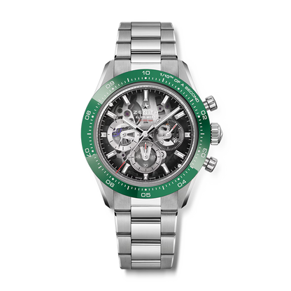 Zenith Chronomaster Sport 41mm Green Ceramic Bezel Skeleton Dial