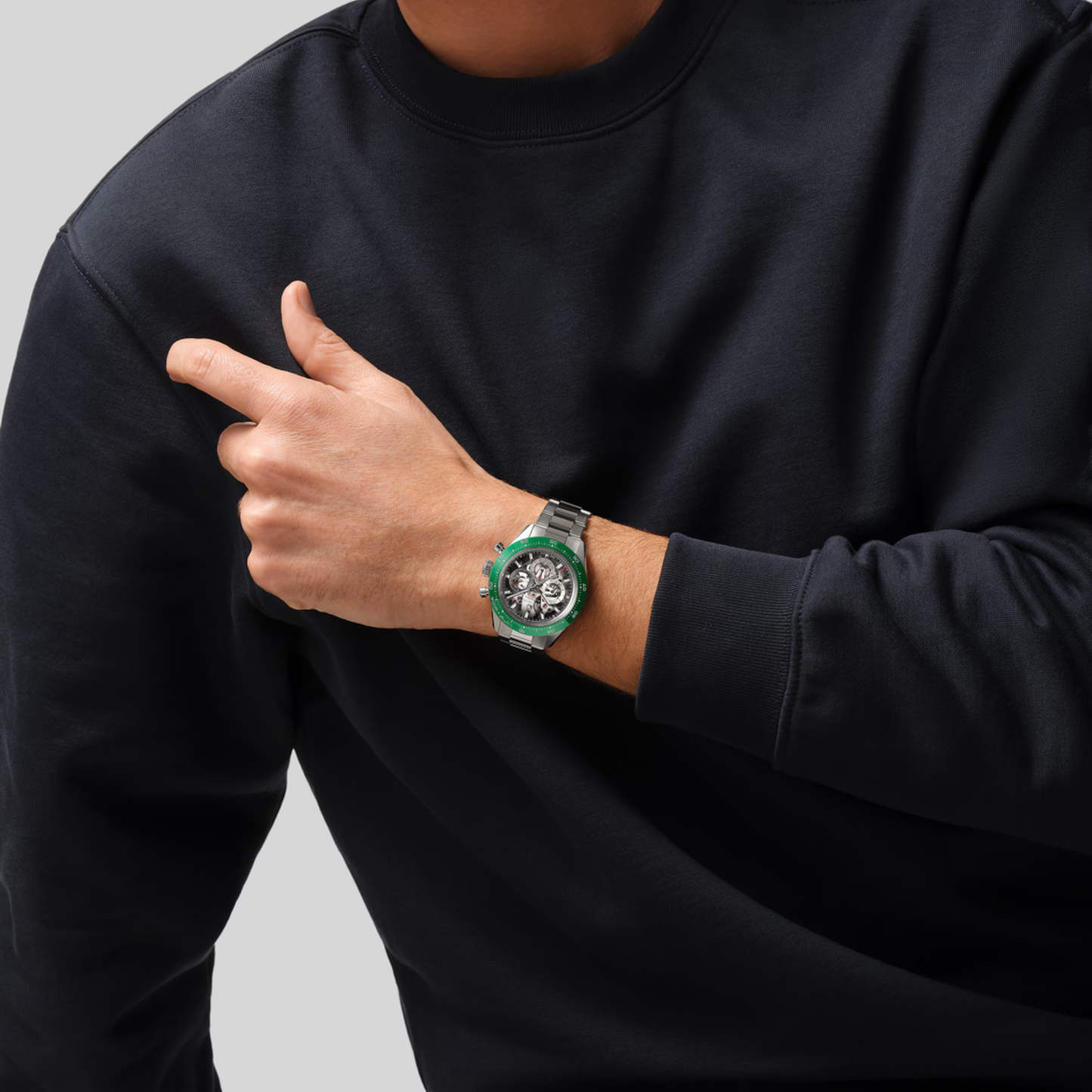 Zenith Chronomaster Sport 41mm Green Ceramic Bezel Skeleton Dial