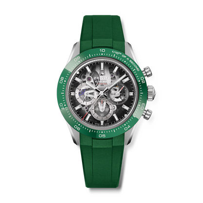 Zenith Chronomaster Sport 41mm Green Ceramic Bezel Skeleton Dial