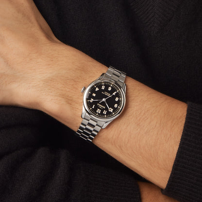 Shinola Vinton 38mm Black Dial Stainless Steel Bracelet Watch