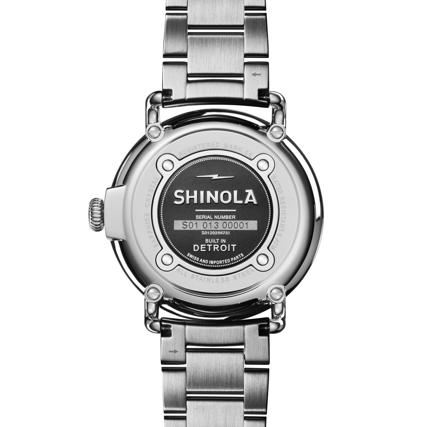 Shinola Runwell 41mm Petoskey Stone Dial Stainless Steel Bracelet Watch
