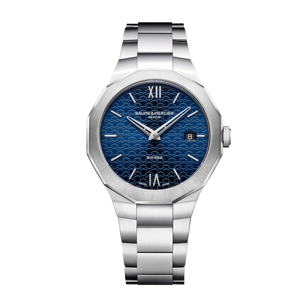 Baume & Mercier Riviera 10844 Blue Dial Quartz Watch